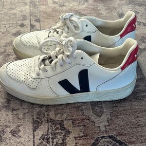Veja White and Black Athletic Shoes